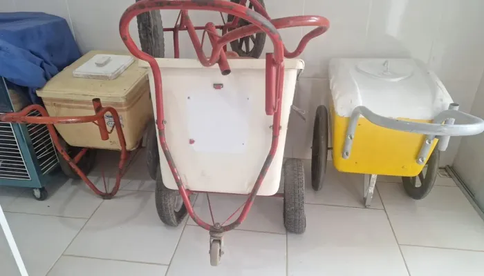 Kit com 3 carrinhos de picolé + 1 quadro