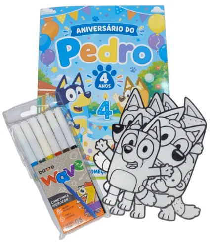 Kit Lembrancinhas De Festa Bluey Livrinhos
