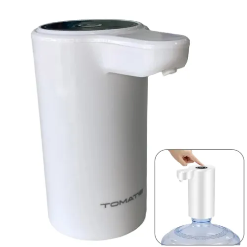 Bomba Dispensador Galão de Água Elétrica Recarregável com Design Compacto - Tomate
