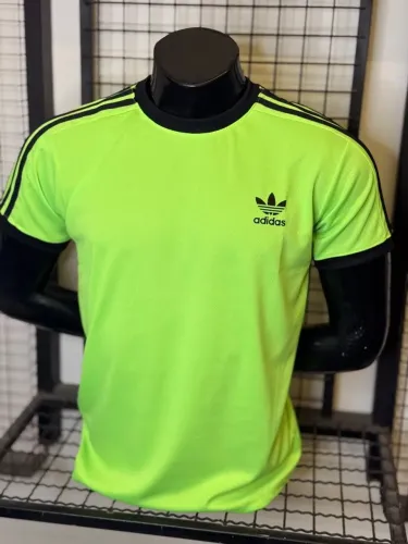 Camisa Dry Fit Retrô Adidas Neon/Preto<br>0<br>