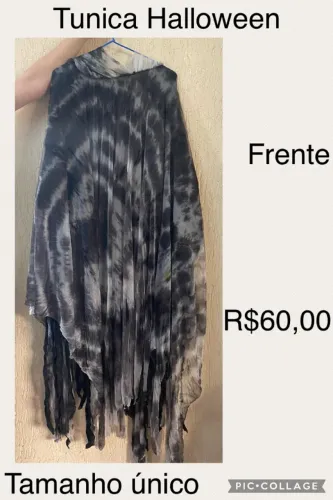 túnica Halloween com capuz
