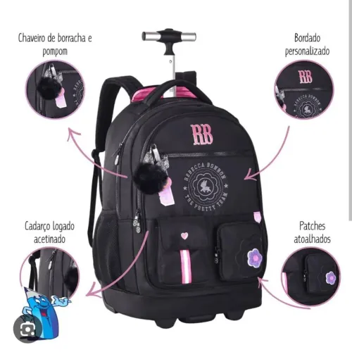 MOCHILA DE RODINHAS REBECCA BONBON