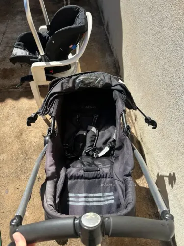 Carrinho de Bebê Kiddo Eclipse (Moisés) + Bebê Conforto Caracol + Base para Carro