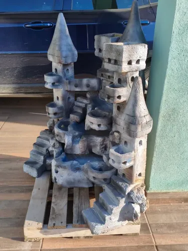 Castelinho fonte para jardim