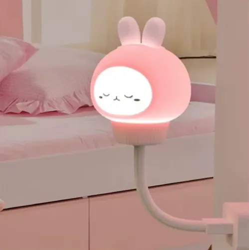 Luminária infantil gatinho com controle remoto