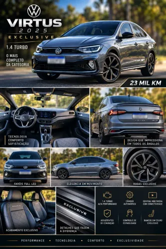 Volkswagen Virtus Exclusive 250tsi 1.4 Flex 16V AUT 2025