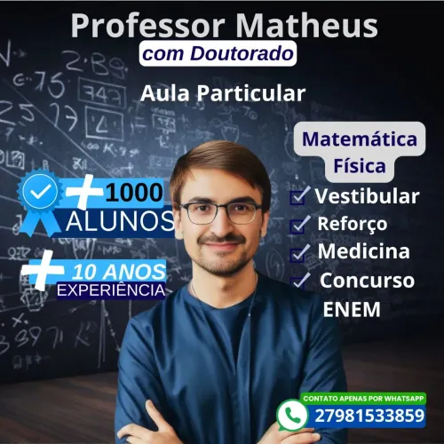 AULA PARTICULAR DE MATEMÁTICA E FÍSICA/ PROFESSOR PARTICULAR 
