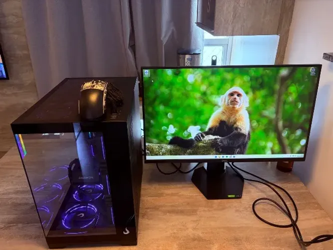 PC Gamer + Monitor Dell Gamer + Mouse Attack Shark