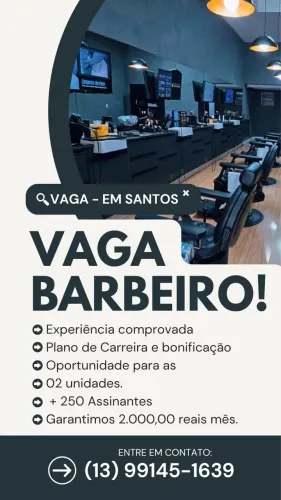 Vaga - Barbeiro (Santos)