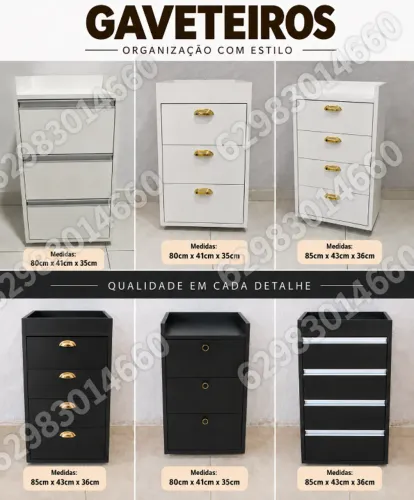Carrinho auxiliar em MDF