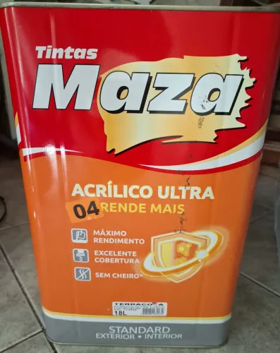 Tinta Acrílica Ultra Maza na cor terracota  18litros