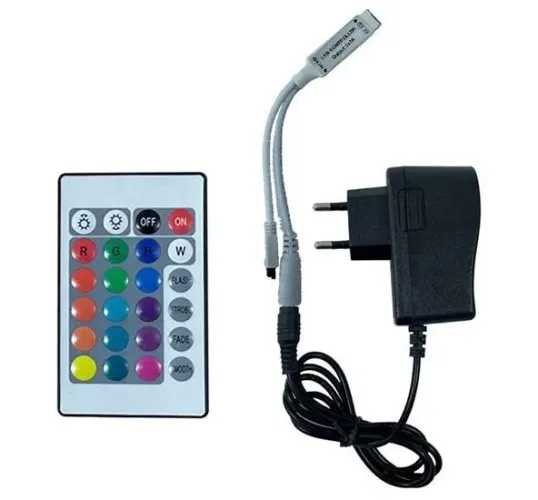 kit fonte e controladora universal para fita de LED