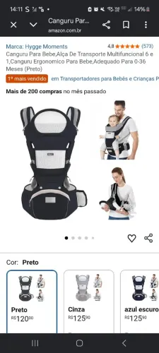 Canguru pra coloca bebê