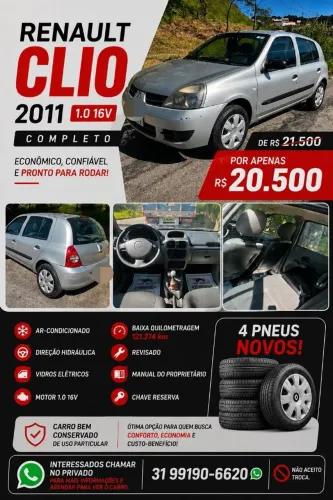 Renault Clio Hi-flex 1.0 16V 5P 2011