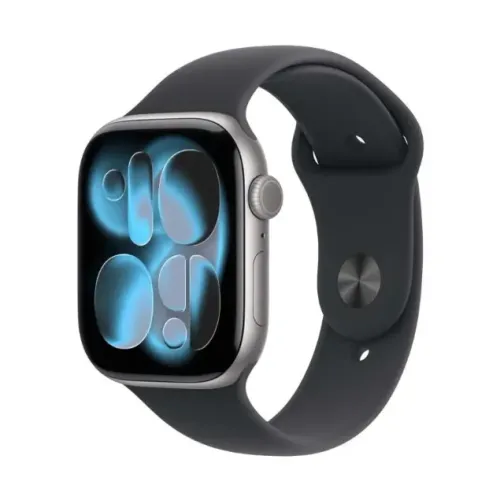 Apple Watch Series 11 GPS Caixa Cinza-espacial de Alumínio 46mm Pulseira Esportiva Preta