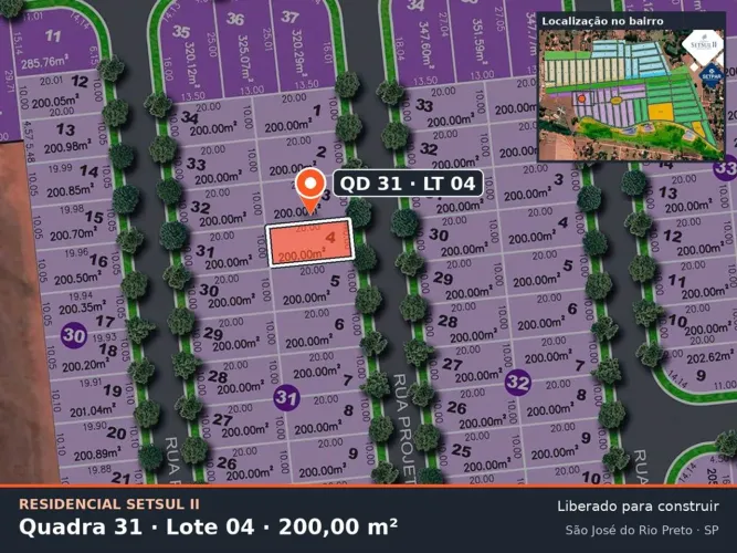 Lote 200 m² no SetSul II  Zona Sul, perto da Washington Luiz
