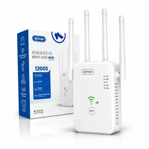 Lacrado Roteador Wi-Fi 1200Mbps KNUP KP-RW402/G