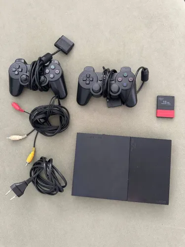 Playstation PS2 slim completo com memory card olp