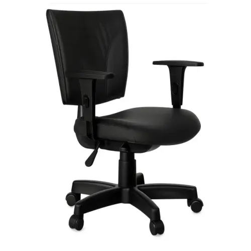 Cadeira Escritório Ergonômica Corino Preto Braços Reguláveis Back System 31010