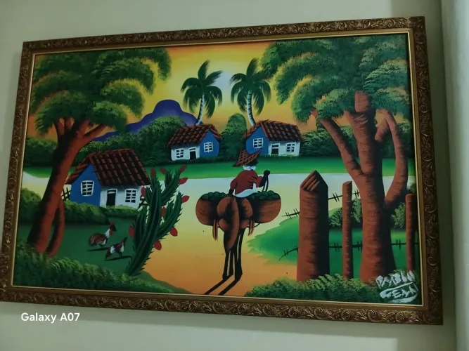 Quadro tela com linda moldura