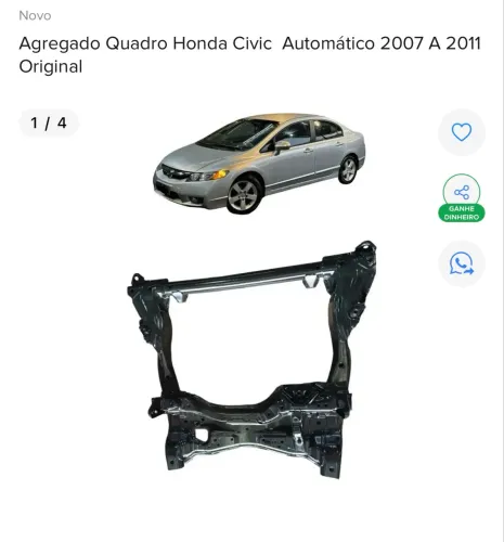 Quadro da suspensão Honda g8 new civic automático (Agregado)
