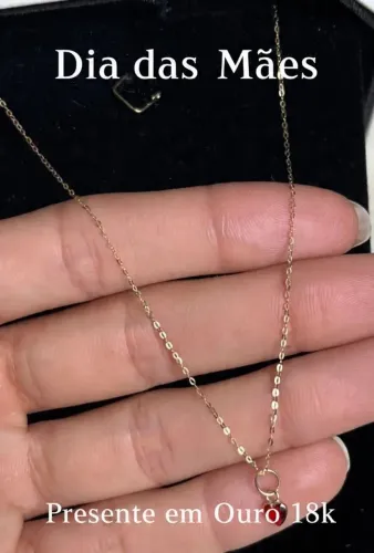 Cordão bailarina ouro18k-750