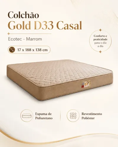 Colchão Gold D33 Casal 17 cm