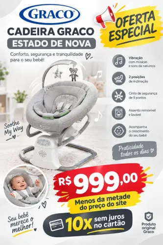 Cadeira graco em estado de nova por menos da metade do preço do site