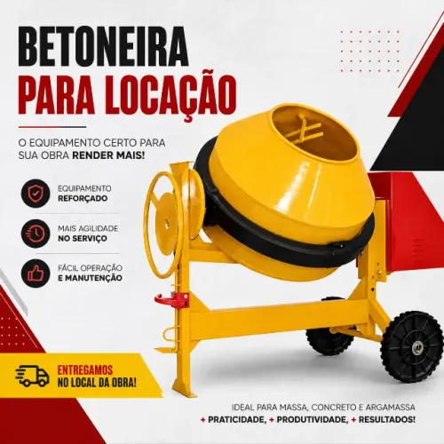 Betoneira para Locação - Equipamento para Obras