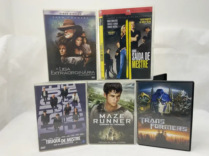 Combo DVDs Filme Ação Ficção e Suspense (5 Filmes)