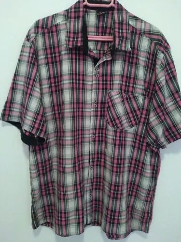 Camisa xadrez Masculina alfaiataria Tam _GG no Precinho 