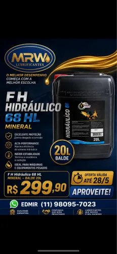 Óleo 68 Hidráulico Mineral