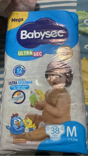 Fralda Babysec M com 38 unidades