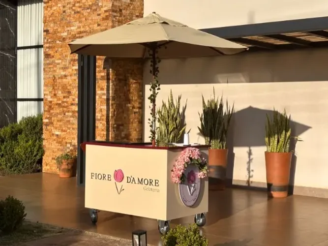 Carrinho de gelato e sorvete eventos e feiras