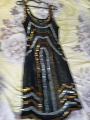 Vendo vestido transparente preto tamanho 36 e 38