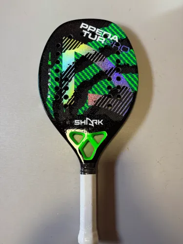 Raquete Beach Tennis Shark Predator Verde Nova