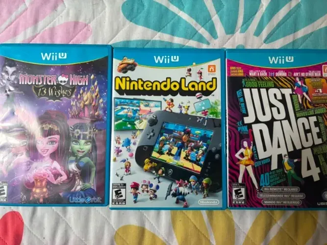 Combo 3 jogos Wii U - Monster High, Nintendo Land e Just Dance 4