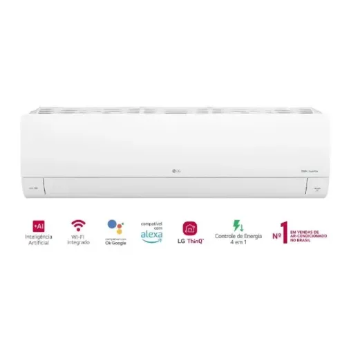Ar Condicionado LG DUAL Inverter AI Voice 9000 BTUs Quente e Frio 220V S3-W09AA31E