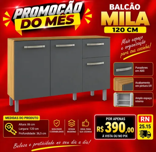 Balcão Mila 120cm