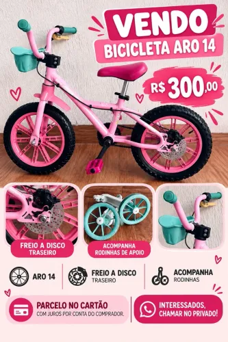 Bicicleta infantil menina