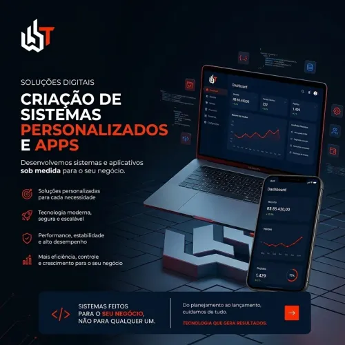 Criação de Sistemas, Sites e Apps Goiânia 