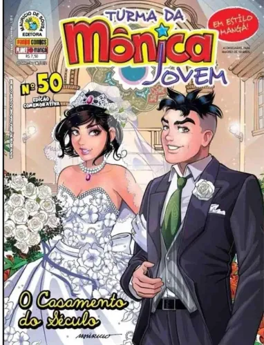 Mangá turma da monica jovem vol 50 casamento Monica e Cebola