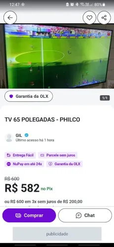 Tv philco 65 polegadas