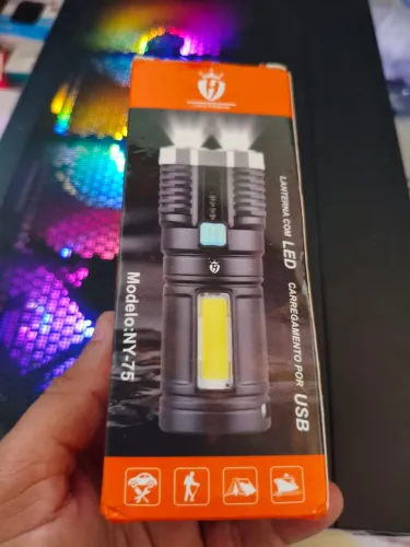 Lanterna LED NY-75 Linha Premium USB