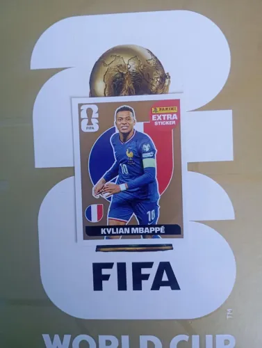 Cartão dourada Kylian Mbappé Panini copa do mundo 2026 