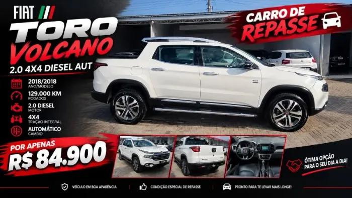 Fiat Toro Volcano 2.0 16V 4X4 TB Diesel Aut. 2018