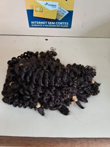 Cabelo cacheados  300 gramas / 50 centímetros  Cabelo humano  / cachos 2 