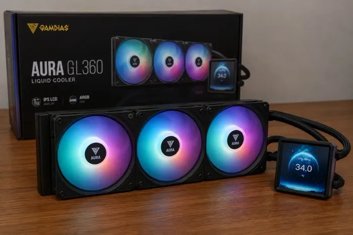 Watercooler Gamdias Aura 360 Tela LCD