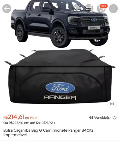 Bolsa caçamba Ranger 840 litros impermeável 