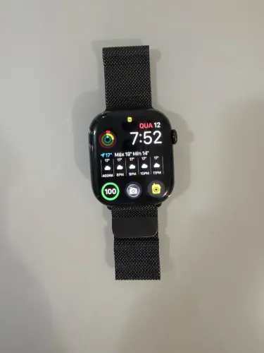 Apple Watch Series 11 GPS + Cellular 46mm Ardósia milanês - Garantia e NF